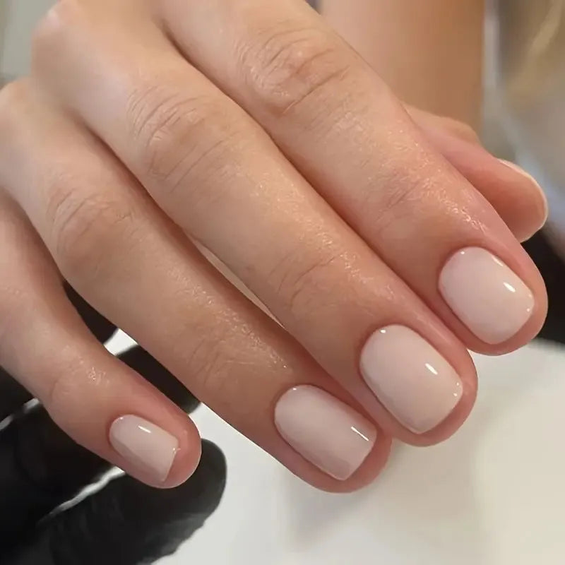 MY119 solid colour plastic press-on false nails with cute styling for ladies