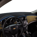 Silicone non-slip dashboard instrument pad for an old Toyota Prado in a black and blue colour option.