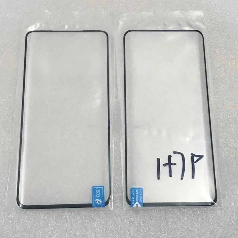 OnePlus 7 Pro glass touch screen replacement with logo and OCA adhesive