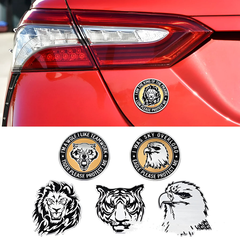 Aluminium car body labelling sticker with animal designs for vehicle appearance modification
