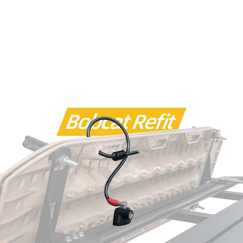 Plastic-sheathed steel cable lock for roof platforms in 600mm and 1200mm lengths