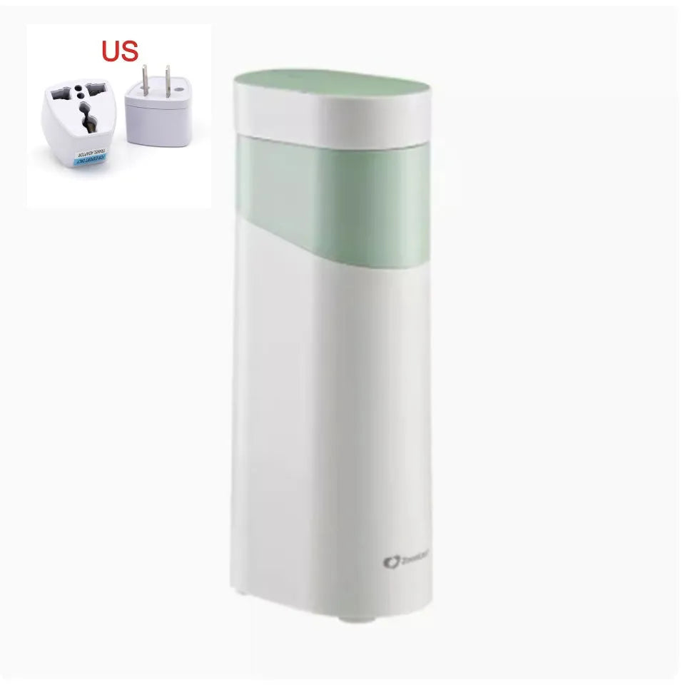 Black and green desktop instant water dispenser with nano heating film and under 1 litre capacity