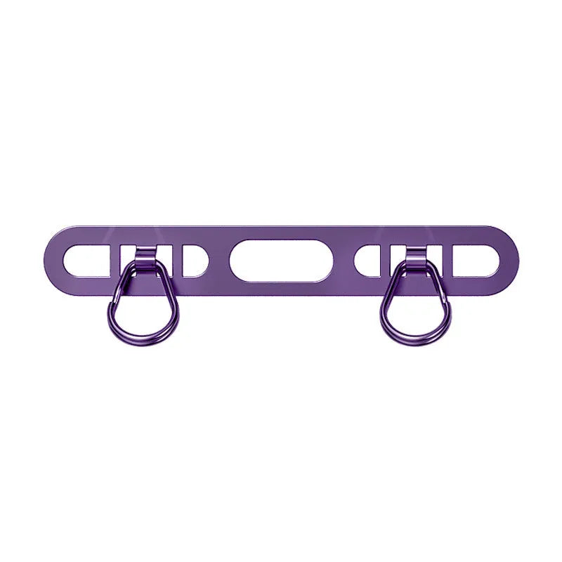 Mobile phone lanyard connector in metal with electroplated finish, side hanging clip and double buckle gasket.