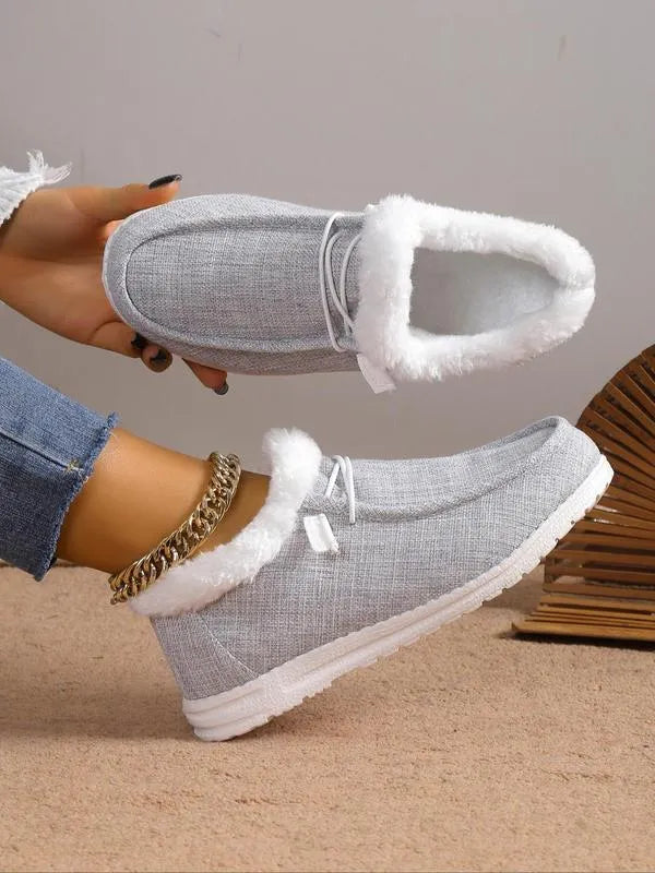 Women's casual straight cotton flat shoes round toe colour options black navy brown pink pebble lime