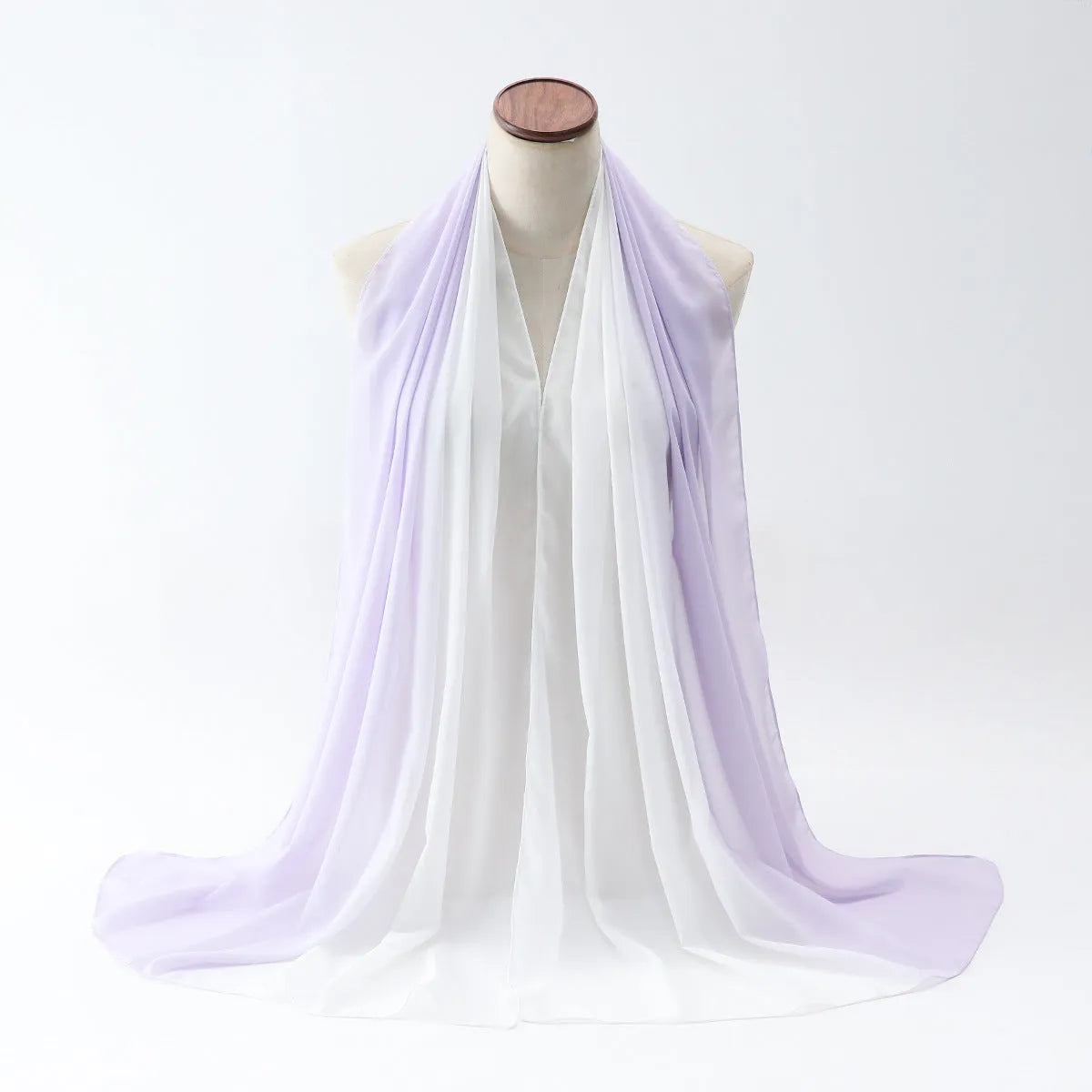 Long chiffon summer scarf for women in various colour options with 175cm length