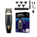 KM1834 rechargeable electric hair clipper with USB cable, lubricant, brush and five limit combs