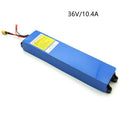 36V lithium battery pack for electric scooter replacement with capacity options shown