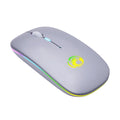 Black or white dual-mode wireless silent mouse with charging cable and adjustable DPI settings
