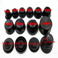 Black silicone 90mm dust cover for General Motors car headlight rear seal protection.