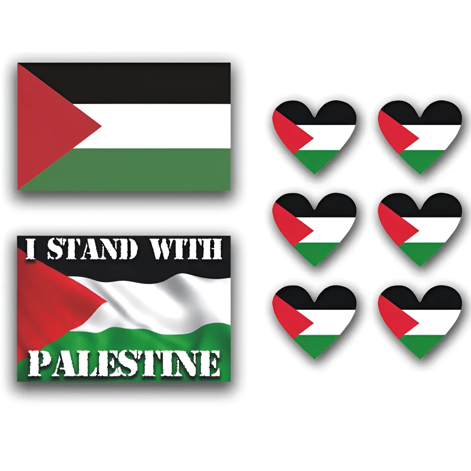Palestinian flag car decal sticker on vehicle window with PET material construction