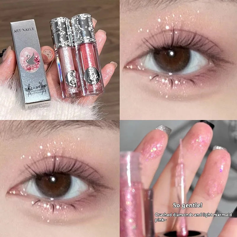 Ballet brand liquid eye shadow bottle showing one of five colour choices: pink, coral, purple, brown, or rose gold.