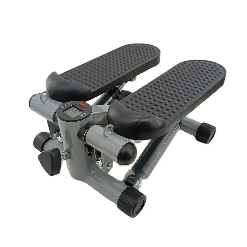 Silver grey hydraulic mini treadmill waist slimming exercise machine for home fitness