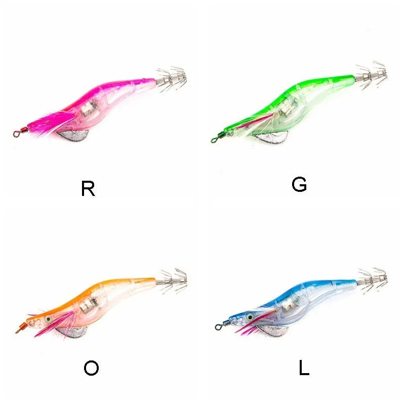 10cm electronic shrimp bionic hard bait with 3D eyes and 2.5# hooks, plastic body, sea rod fishing lure