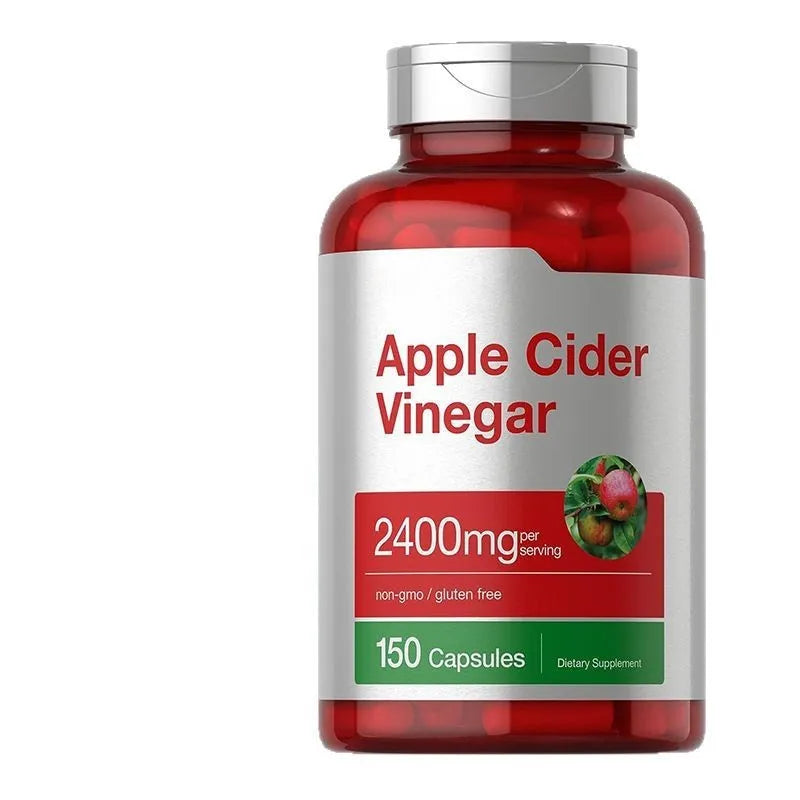 Apple vinegar health supplement capsules in 150 tablet bottle