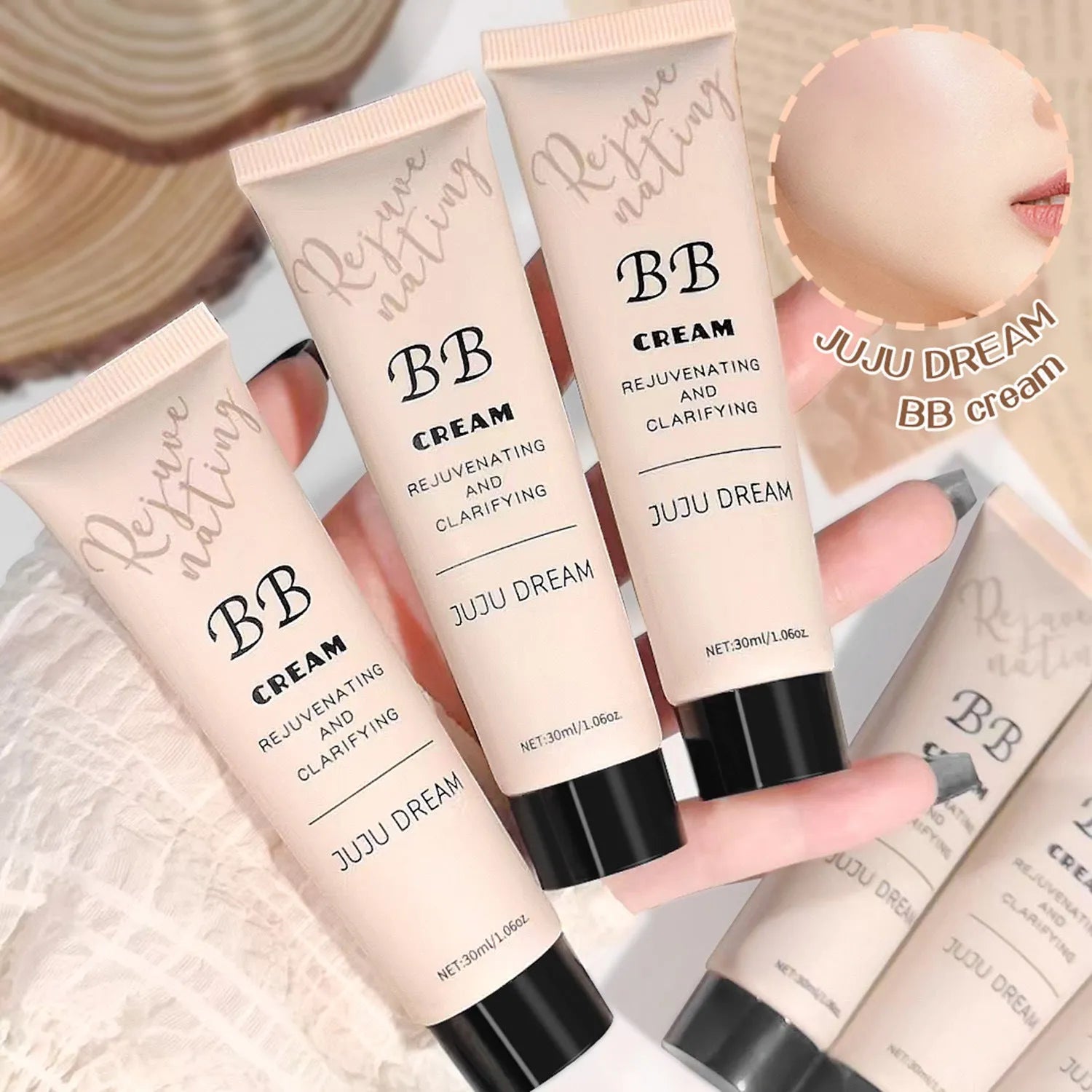 Brightening skin colour BB cream 30ml in five shades with waterproof smear-proof formula