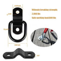Galvanised pull ring floor hook for trucks in black finish with carbon steel construction