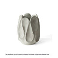 Irregular handmade ceramic vase with natural magnesium clay texture for flower arrangements