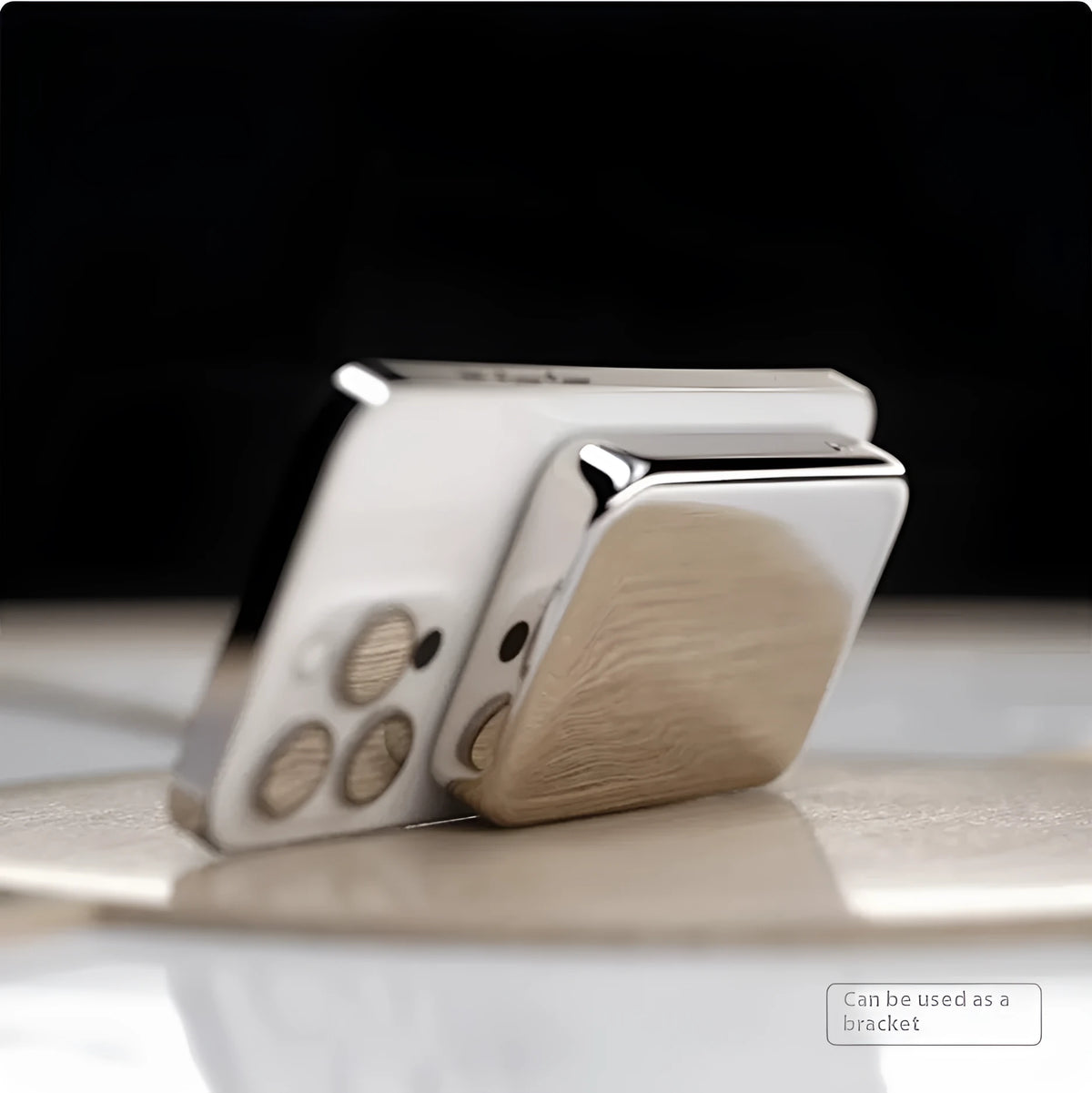 Portable wireless magnetic power bank 10000mAh 27W alloy case with soft leather case and fast charge cable