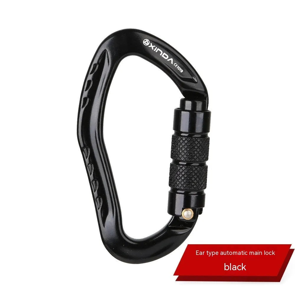 Automatic master lock carabiner in black blue orange red silver for rock climbing