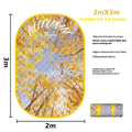 Waterproof brushed fabric picnic mat in seasonal colours measuring 2x3 metres for outdoor use