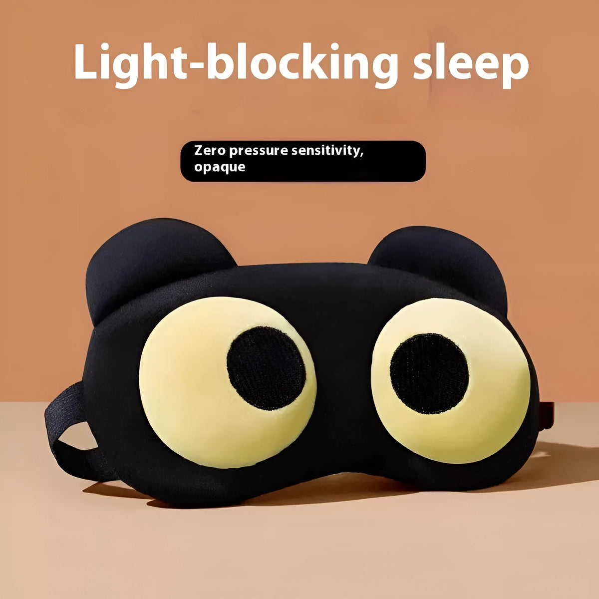 Funny bear polyester eye mask for sleep and travel with shading and ventilation, available in four bear styles.