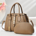 Round PU leather crossbody handbag with adjustable strap in seven colour options.