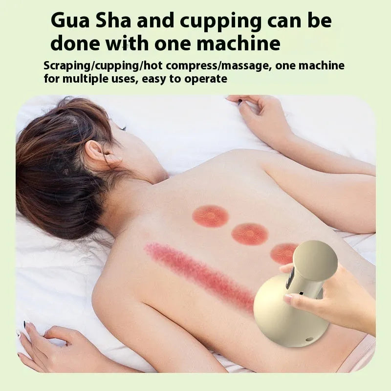 BG01 smart cupping device light yellow with UK plug and foam bag