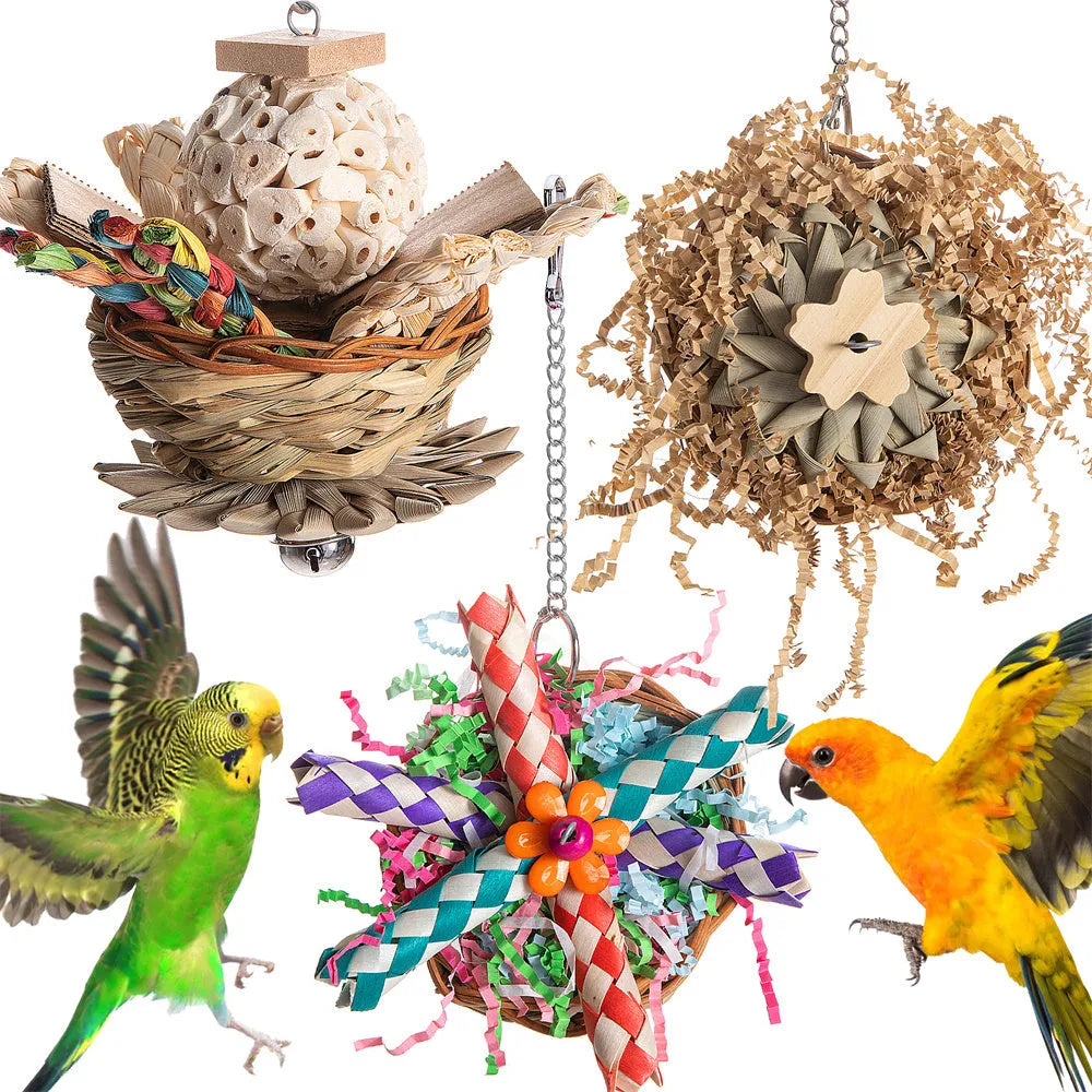 Parrot molar gnawing toy for medium to large birds with three size options