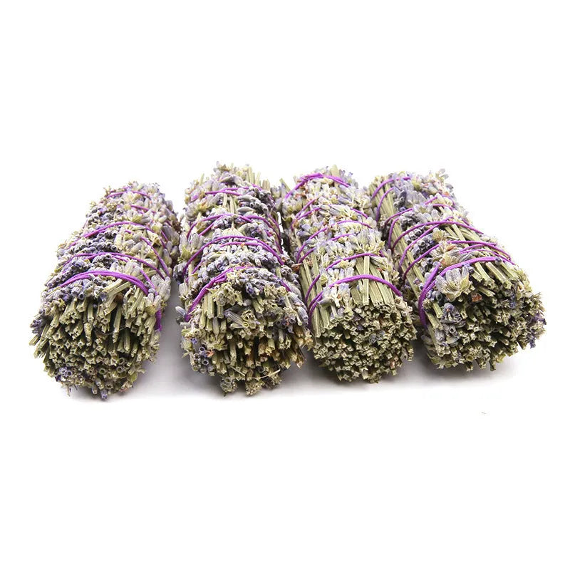 Natural dried lavender flower aromatherapy stick measuring approximately 10 centimetres in length.