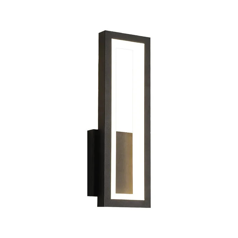 Modern Nordic style PVC corridor wall light in black, available in large and small sizes.