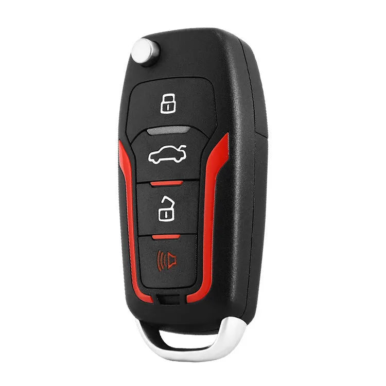 Red and Frosted Black one-way remote control car alarm system with two remotes for 3000m vehicle security