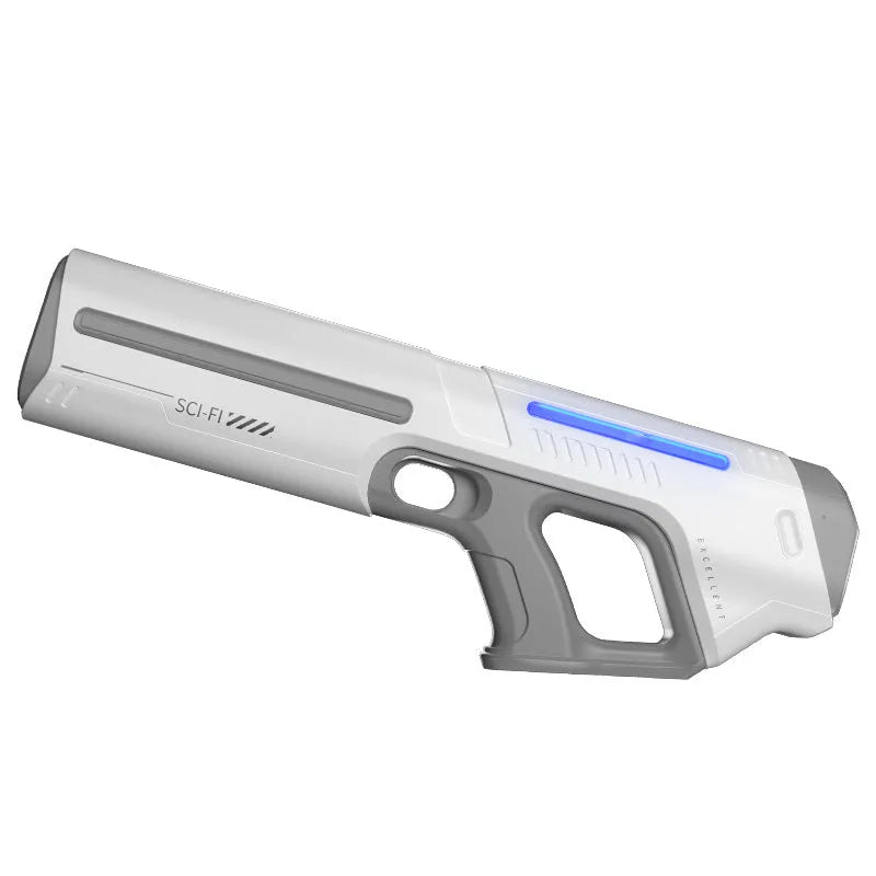 Rechargeable electric water gun in Pearl White, Sky Blue or Retro Brown, 42.5cm plastic toy for teens 7-14