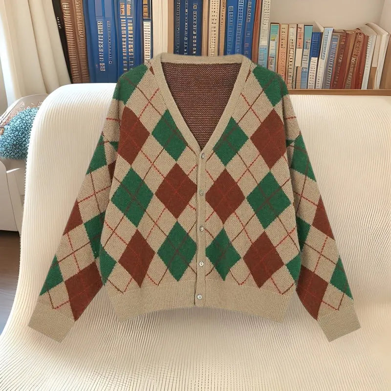 Medium weight acrylic knitted cardigan coat in macaron pink green black and khaki colours with free size regular fit