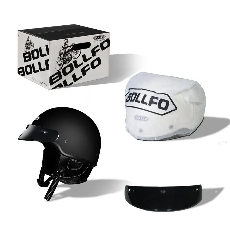 Retro-style motorcycle helmet in cement grey colour on a neutral background.