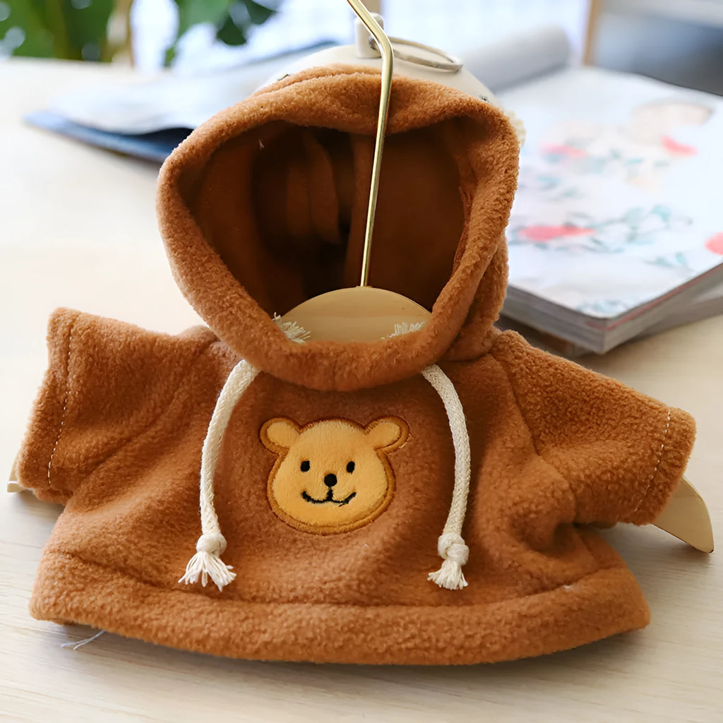 A cloth dog hoodie sweater shown in blue, available in medium and large sizes.