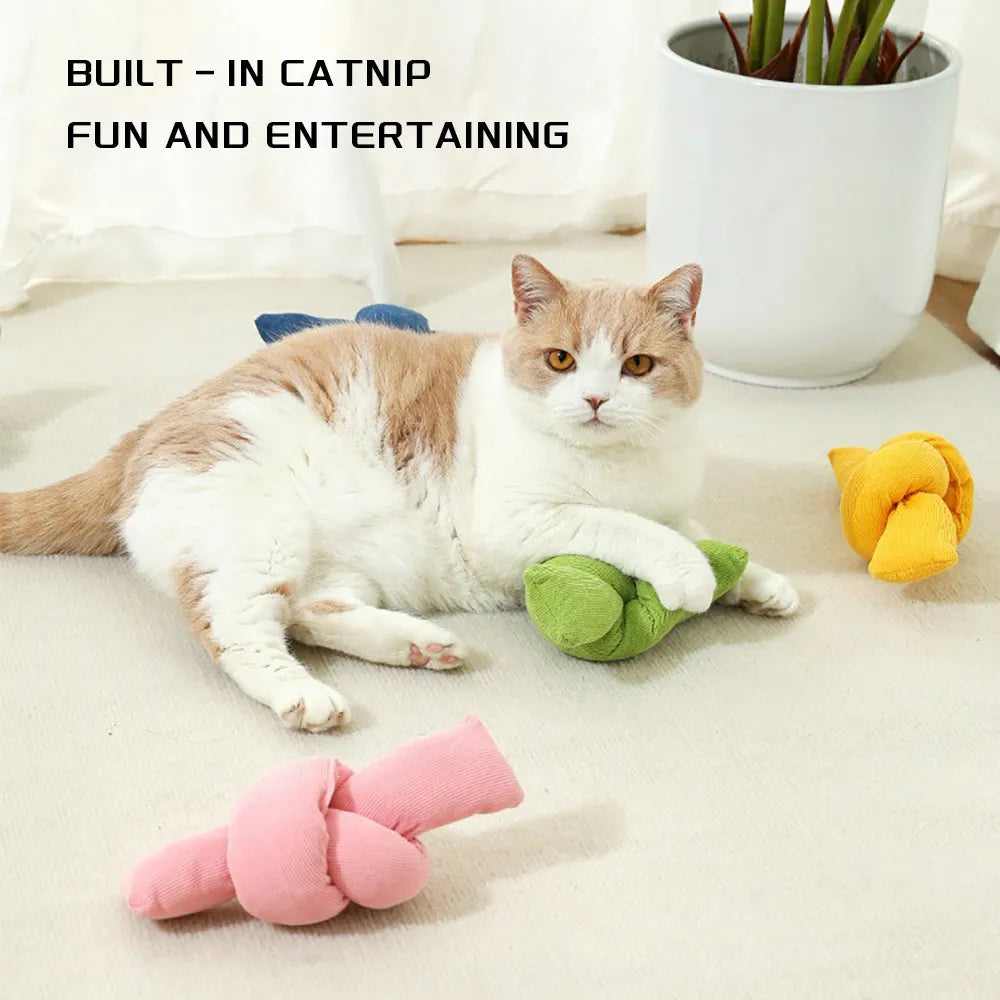 White cotton dog rope toy with multiple knots for tug games and chewing