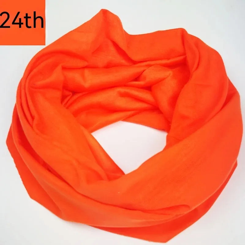 Seamless polyester magic headscarf in multiple colours for outdoor sports