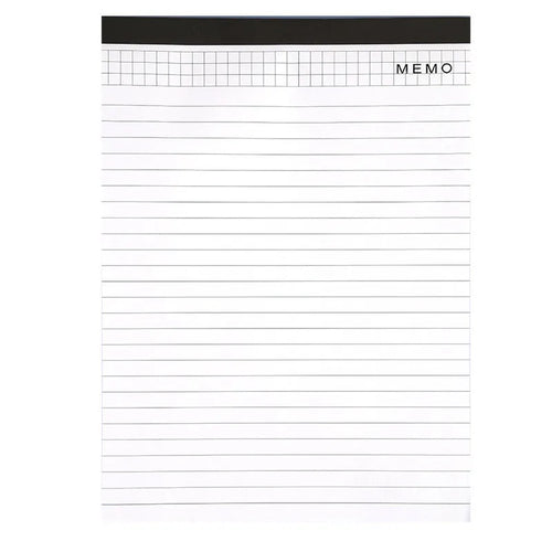 A4 tearable notebook with grid paper and wireless adhesive binding for meeting minutes