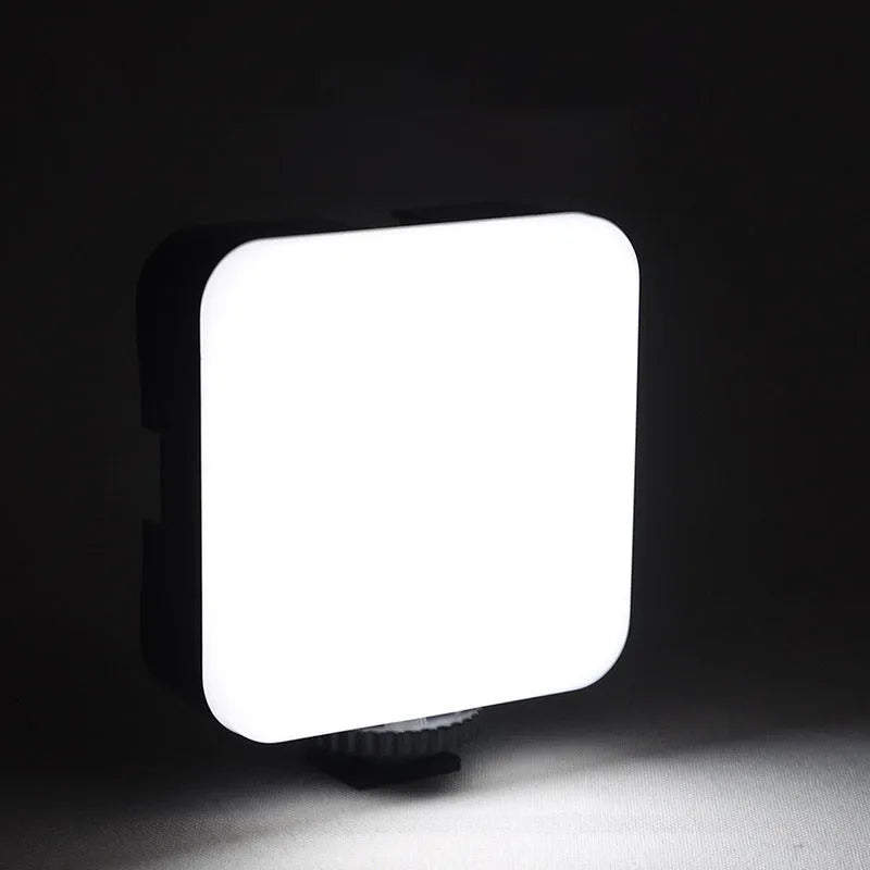 LED mini square outdoor pocket light tripod flash with universal camera compatibility