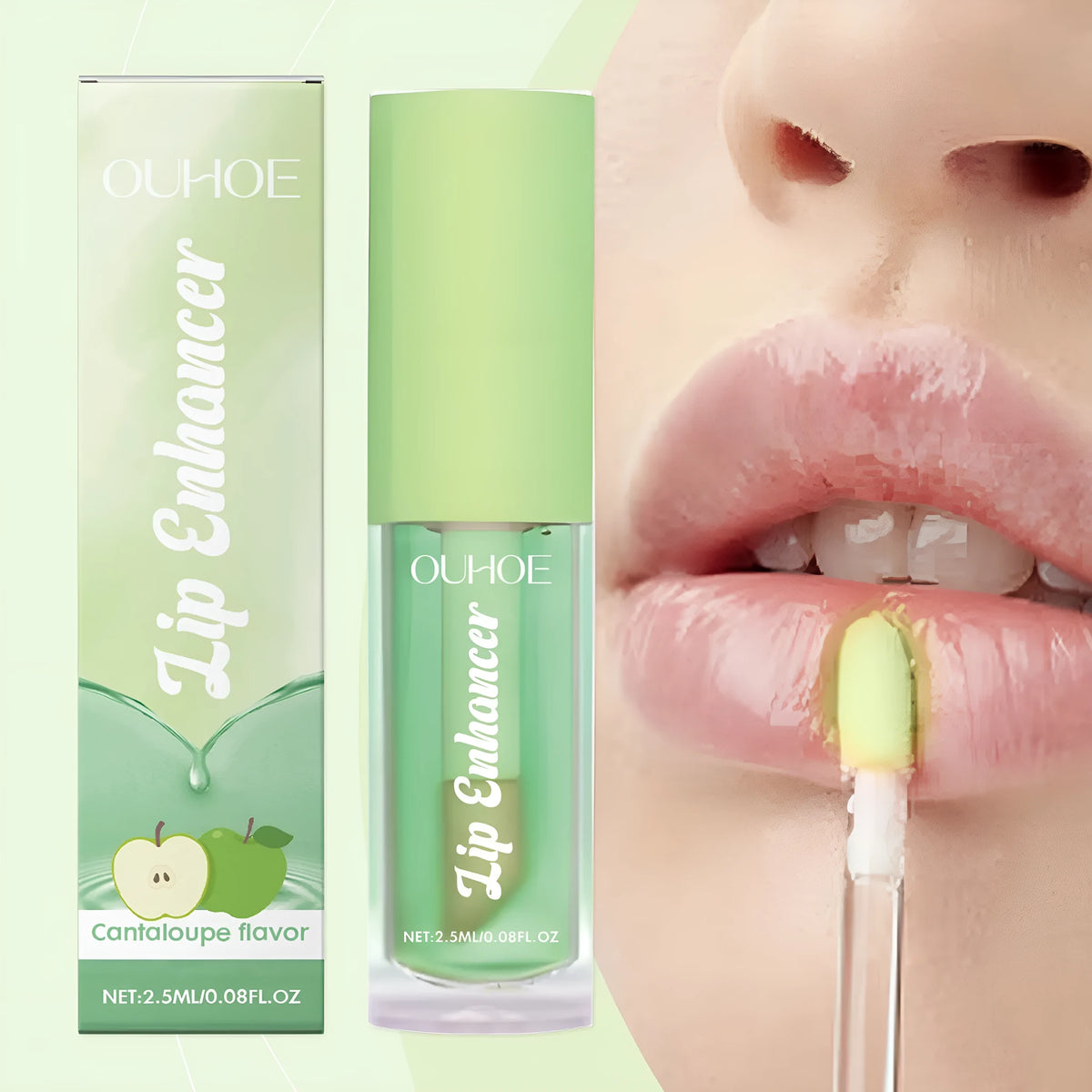 Green Flavour Moisturising Lip Oil bottle with ceramide and botanical oil formula