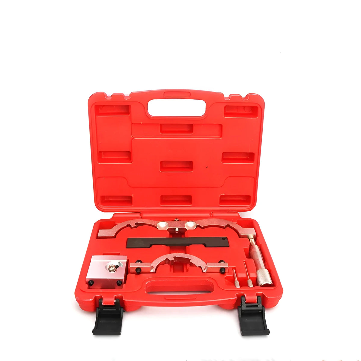 Red chrome-vanadium steel timing tool kit for Opel 1.4T Oncla LUJ engine repair.