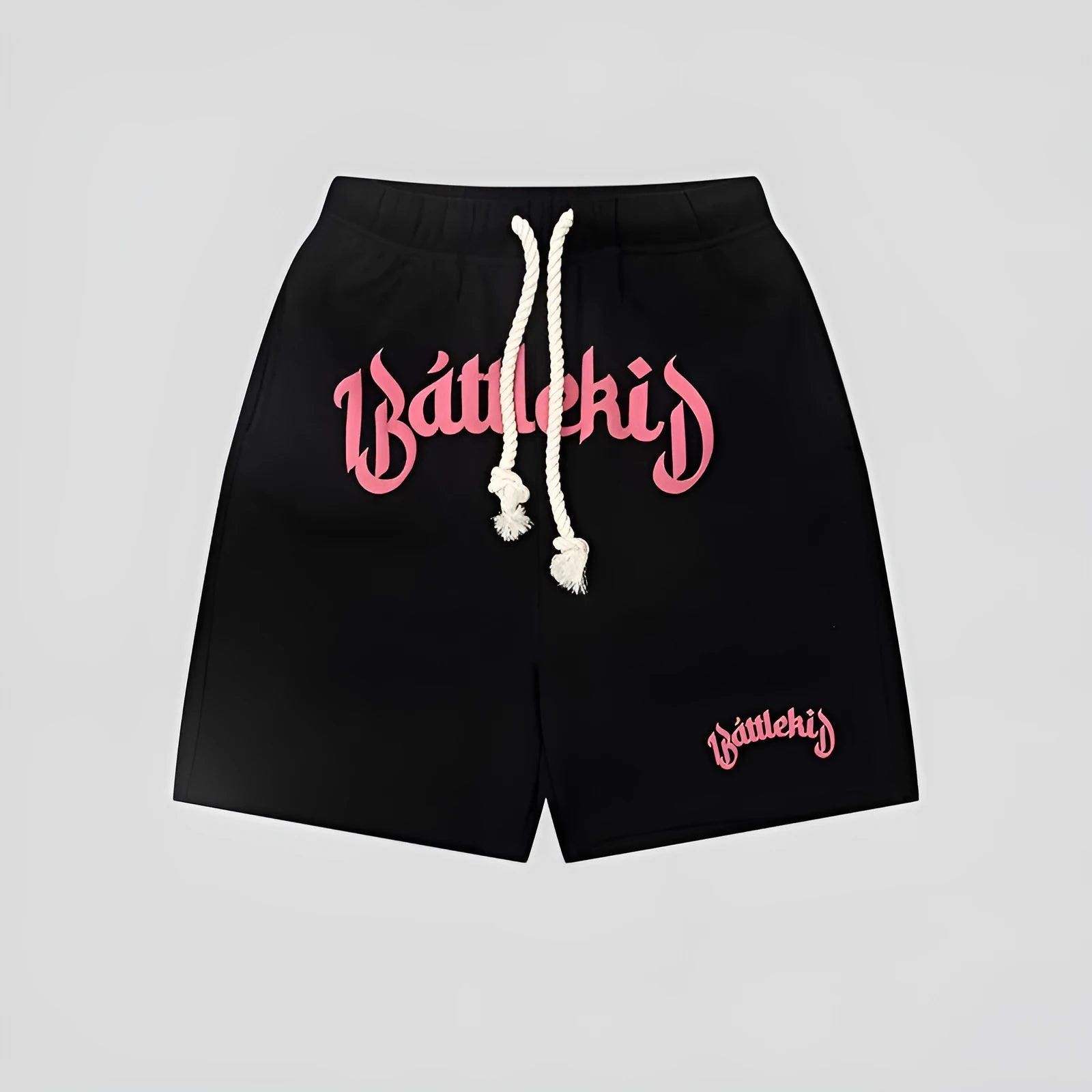 Men's loose-fit cropped sweatpants in cotton blend fabric, shown in black colour.