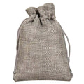 Mini linen drawstring jewellery pouch with rope closure, available in 7x9cm and 15x20cm sizes and nine colours