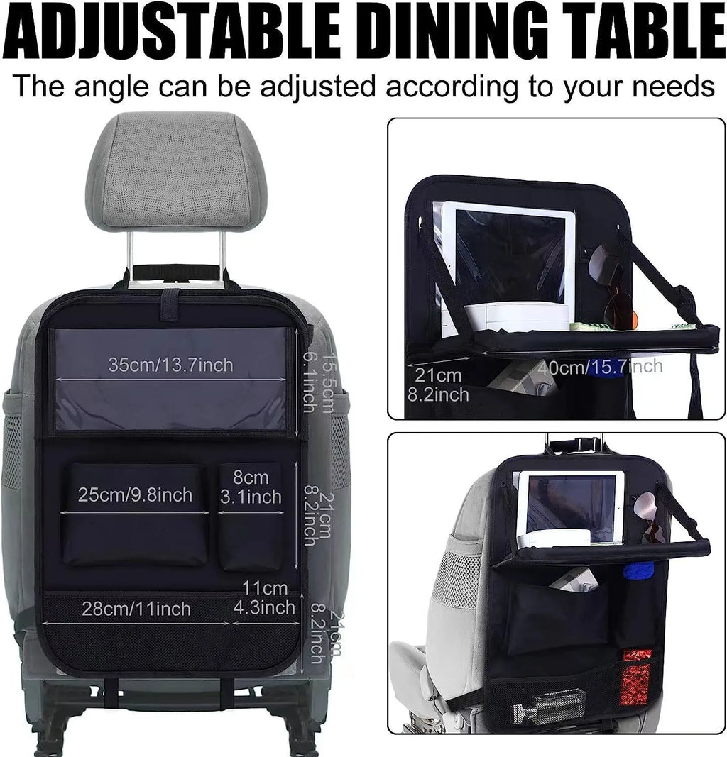 Black Oxford cloth car seat back buggy bag organiser with 42x30cm dimensions