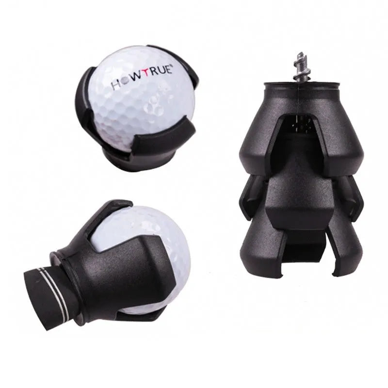 Black golf ball picking device with putter-style clip, 60g weight