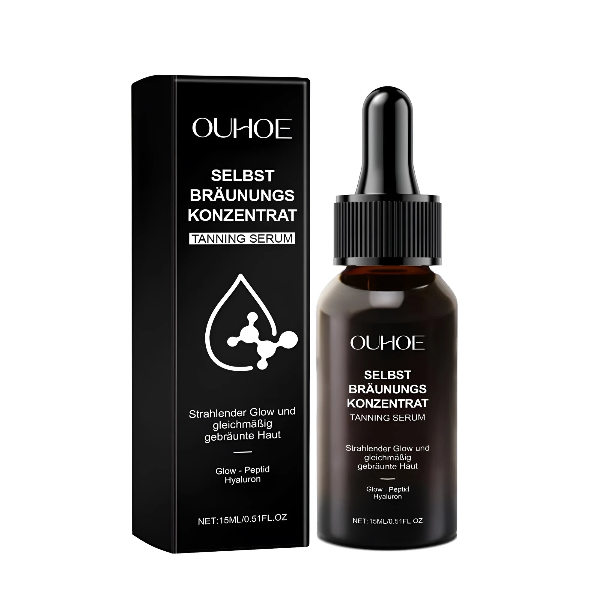 15ml bottle of Meihei Liquor tanning liquid for face and body.