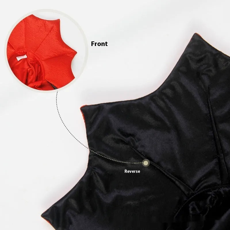 Black and red Halloween costume for small pet cat or dog with European American style