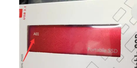 Ultra-thin metal external SSD portable hard drive in red, showing high-capacity storage for data transfer.