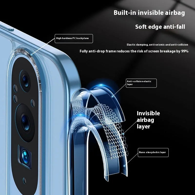 Transparent frosted TPU PC phone case for Google Pixel 7 7A 7 Pro 8 8A 8 Pro 9 9 Pro, back cover with anti-fall function