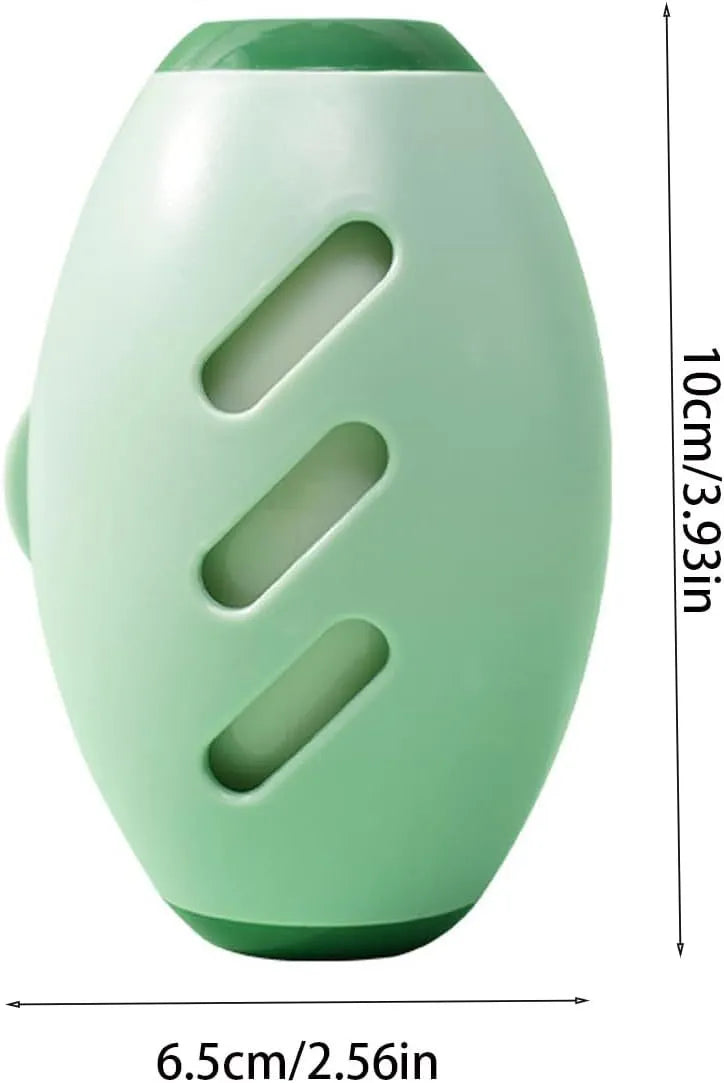 Green reusable gel lint roller ball for pet hair removal from fabrics